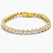 Bracelet rivière POIRES 0.20 Ct or jaune Irena