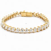 Bracelet rivière POIRES 0.20 Ct or jaune Irena