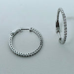 Load image into Gallery viewer, Boucles d&#39;oreilles créoles diamants 0,36 carat Violetta.
