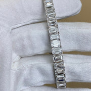 Bracelet Rivière Taille Emeraude 40 carat