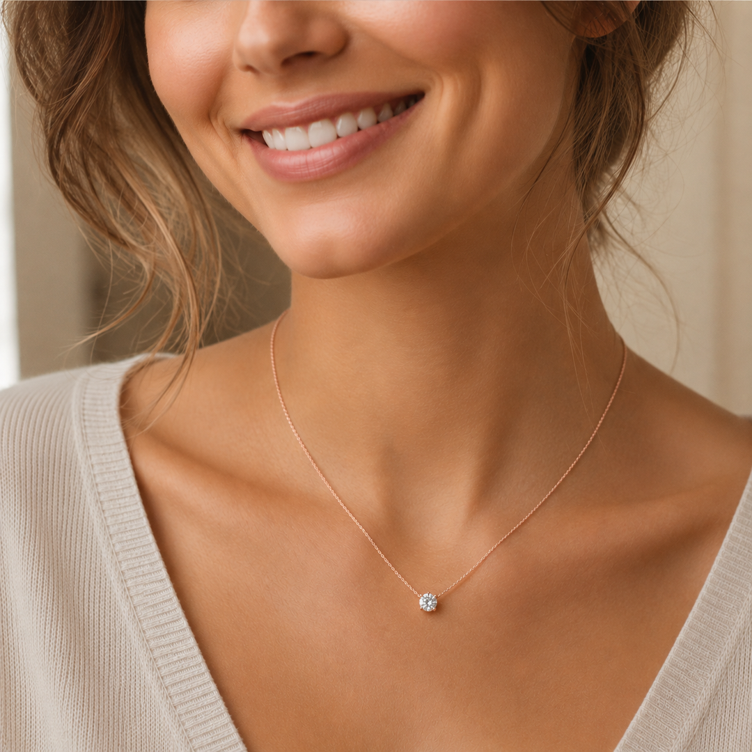 Pendentif diamant  0.60 carat orrose Ely