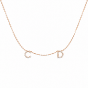 Pendentif Alphabet Précieux 2 LETTRES en diamants synthétique