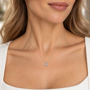 Pendentif Diamant Poire 1.00 Carat Or blanc Ely 