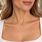 Pendentif Diamant Poire 1.00 Carat Or jaune Ely 