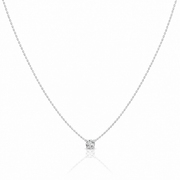 Pendentif diamant  0.50 carat or blanc Ely