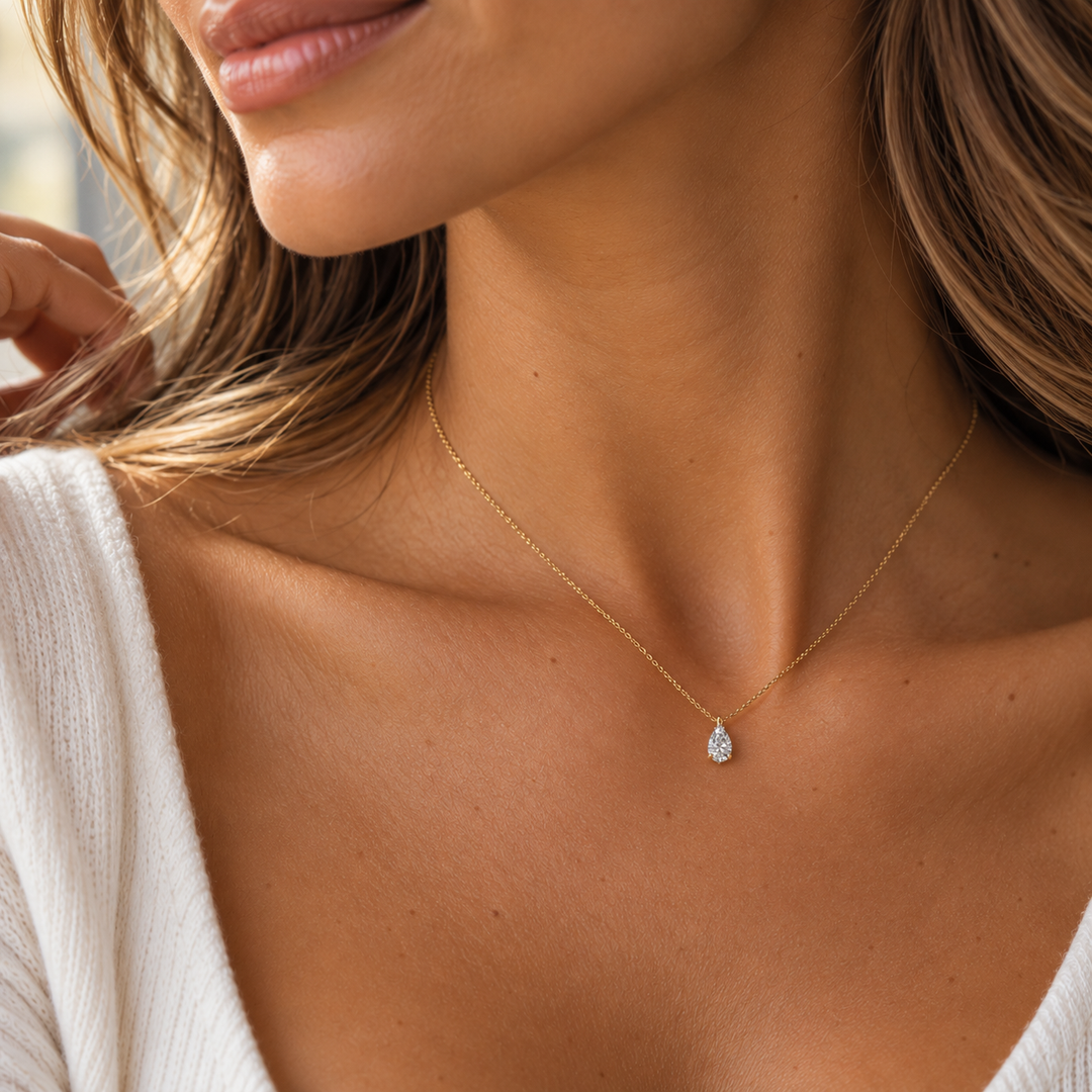 pendentif diamant poire 0.60 Carat ELY