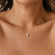 Pendentif diamant synthétique cœur 0.80 carat Ely