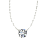 Charger l&#39;image dans la visionneuse de la galerie, Pendentif diamant rond 3.00 ct or blanc
