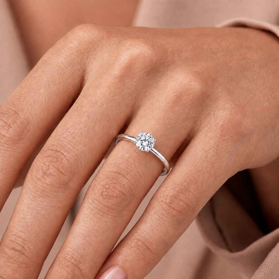 Solitaire diamant naturel 1.00 carat Ely