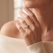 Bague diamant synthétique ovale 1.50 carat Georgia