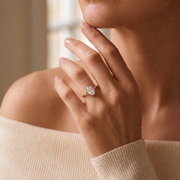 Bague diamant synthétique ovale 1.50 carat Georgia