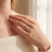 bague diamant naturel rond 0.30 carat or jaune Serena
