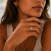 Solitaire diamant rond 0.20 carat  or blanc Gaïa 