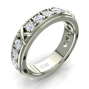 Alliance diamants naturels ronds 2.70 carats or blanc Anna
