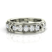 Alliance Anna diamants naturels ronds 3.20 carats or blanc
