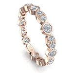 Load image into Gallery viewer, Alliance diamants naturels ronds 1.00 carat or rose Claudia