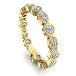 Load image into Gallery viewer, Alliance Claudia diamants ronds 1.00 carat or jaune
