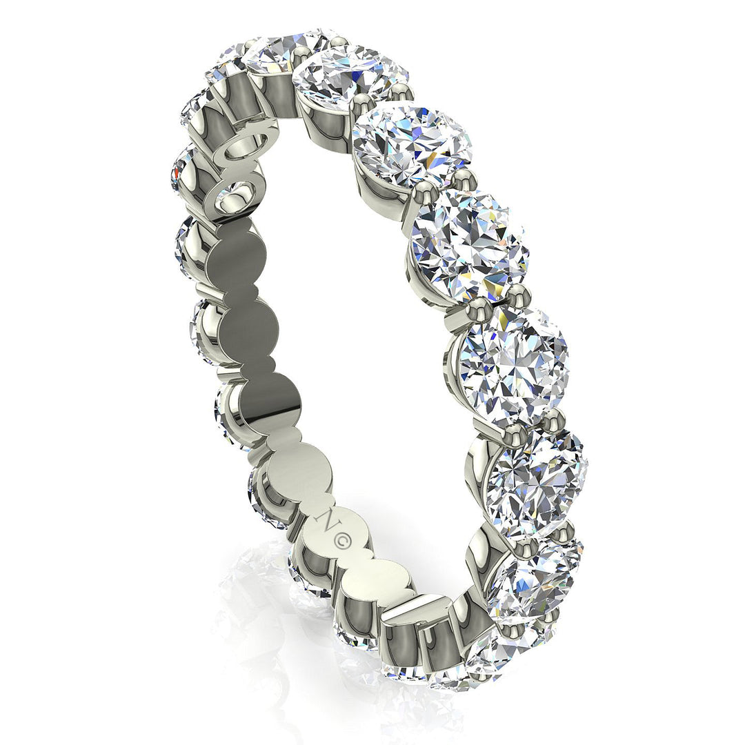 Alliance diamants naturels ronds 2.30 carats or blanc Daniela