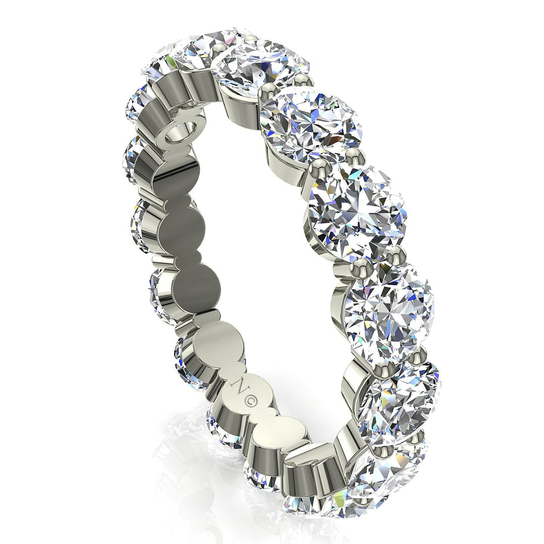 Alliance diamants naturels ronds 3.00 carats or blanc Daniela