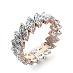 Load image into Gallery viewer, Alliance diamants marquises 3.60 carats or rose Silvia
