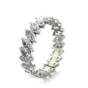 Alliance diamants naturels marquises 2.00 carat or blanc Silvia