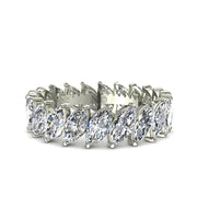 Alliance diamants naturels marquises 2.00 carat or blanc Silvia