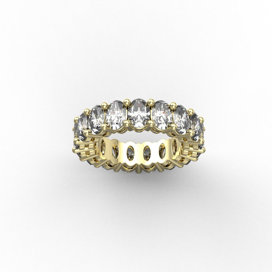 Alliance Romy diamants naturels ovales 5.70 carats or jaune