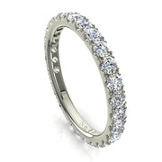 Alliance diamants naturels ronds 1.20 carat or blanc Gabriela