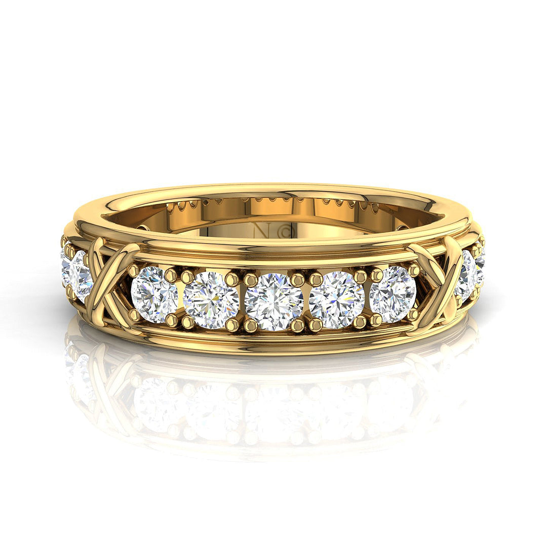 Alliance Anna diamants naturels ronds 1.60 carat or jaune