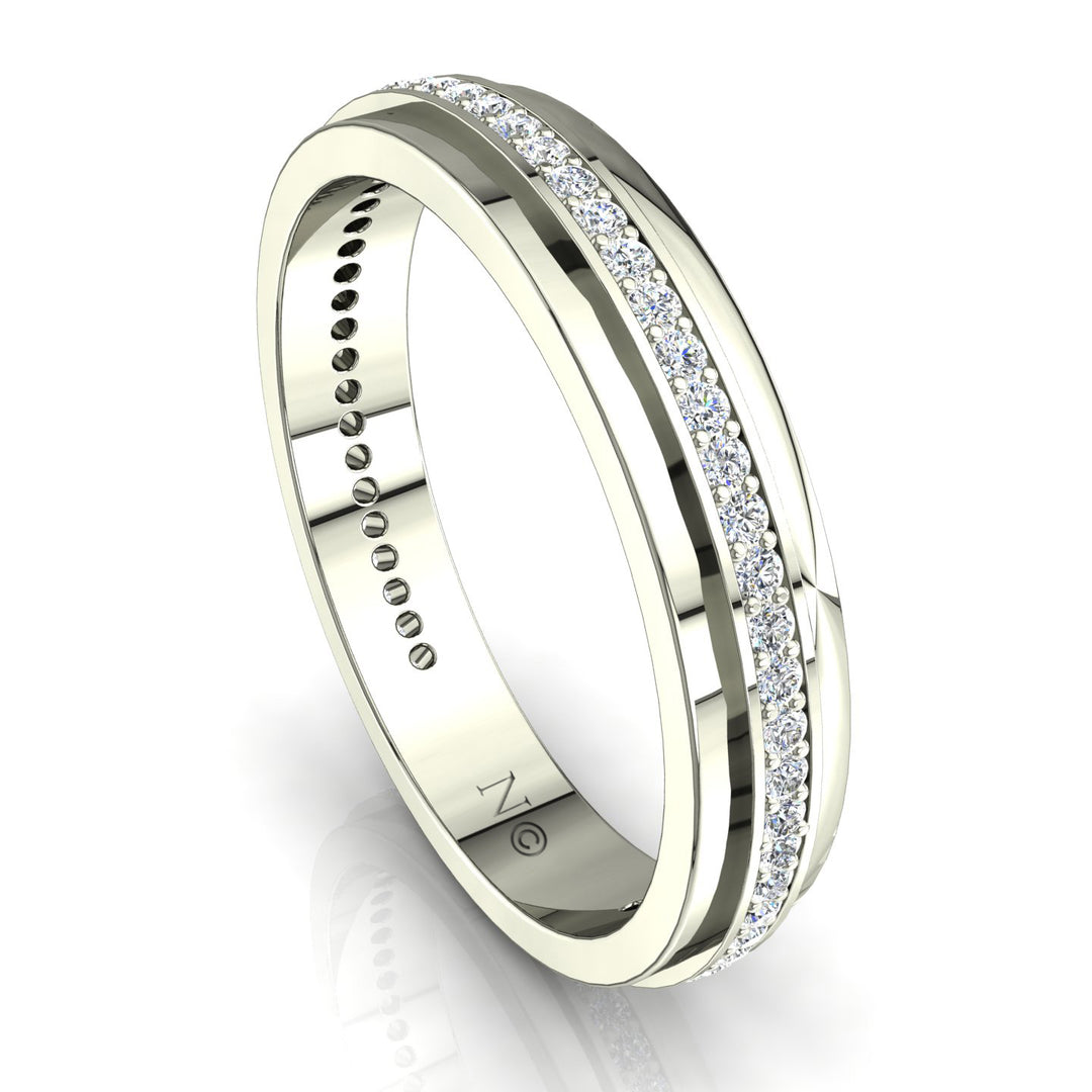 Alliance diamants naturels ronds 2.00 carat or blanc Federica