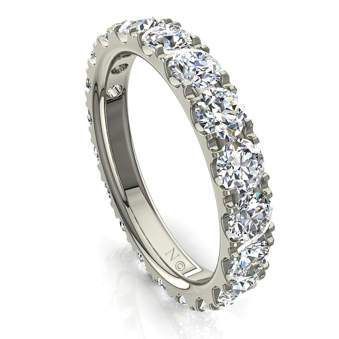 Alliance diamants naturels ronds 2.00 carat or blanc Gabriela