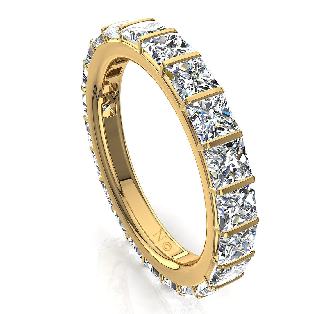 Alliance Lucia diamants princesses 3.00 carats or jaune