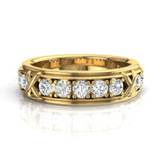Alliance diamants ronds 2.70 carats or jaune Anna