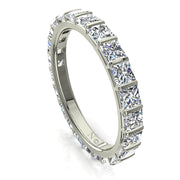 Alliance diamants naturels princesses 2.00 carat or blanc Lucia