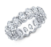 Alliance diamants naturels ovales 5.70 carats or blanc Romy