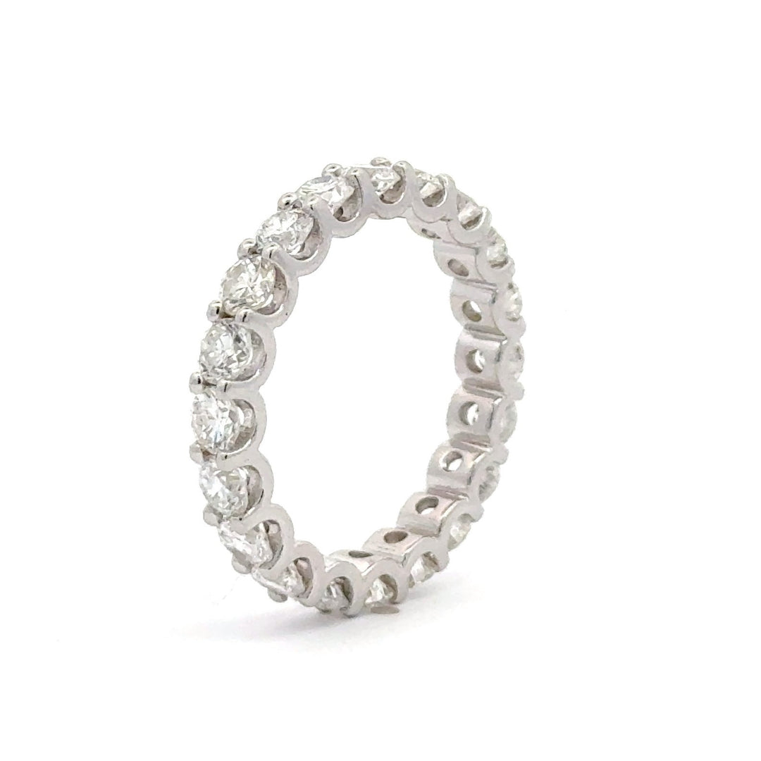 Alliance Stefania diamants naturels ronds 2.80 carats or blanc 14 carats