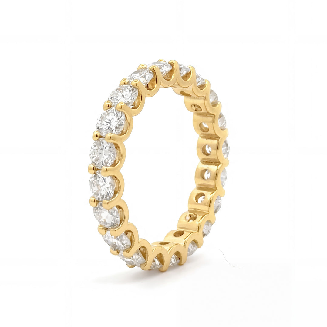 Alliance Stefania diamants naturels ronds 2.80 carats or jaune 14 carats