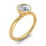 Load image into Gallery viewer, Bague solitaire 1.00 carat or jaune diamant rond Barbara
