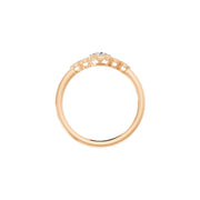 Bague de mariage diamant synthétique rond 0.25 carat or rose 14 carats Loretta