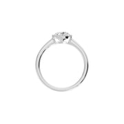 Solitaire diamant naturel rond 1.00 carat or blanc 14 carats Nina