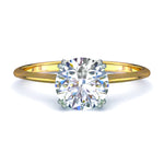 Load image into Gallery viewer, Bague de mariage diamant naturel rond 1.70 carat or jaune Vanessa
