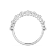 Solitaire diamants synthétiques marquises et diamants synthétiques poires et diamants synthétiques ronds Fabiola 2.39 carats or blanc 14 carats