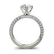 Solitaire diamant rond 3.50 carats or blanc Elisa