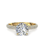 Load image into Gallery viewer, Solitaire Patrizia bague diamant rond 3.55 carats or jaune
