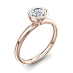 Load image into Gallery viewer, Solitaire Barbara bague diamant naturel rond 0.60 carat or rose