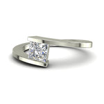 Load image into Gallery viewer, Solitaire diamant princesse Francesca 1.00 carat or blanc
