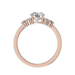 Load image into Gallery viewer, Bague de mariage diamant rond 1.25 carat or rose Valentina
