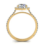 Load image into Gallery viewer, Bague Clarissa diamant rond 3.70 carats or jaune
