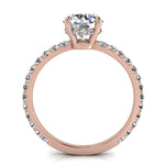 Load image into Gallery viewer, Bague de mariage diamant coussin et diamants ronds 1.75 carat or rose Sofia
