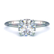 Bague diamant naturel rond 0.80 carat or blanc Vanessa